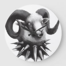 clock wallclock goth goat art by missmultifairy