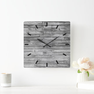 Clock - Weathered Barn Wood