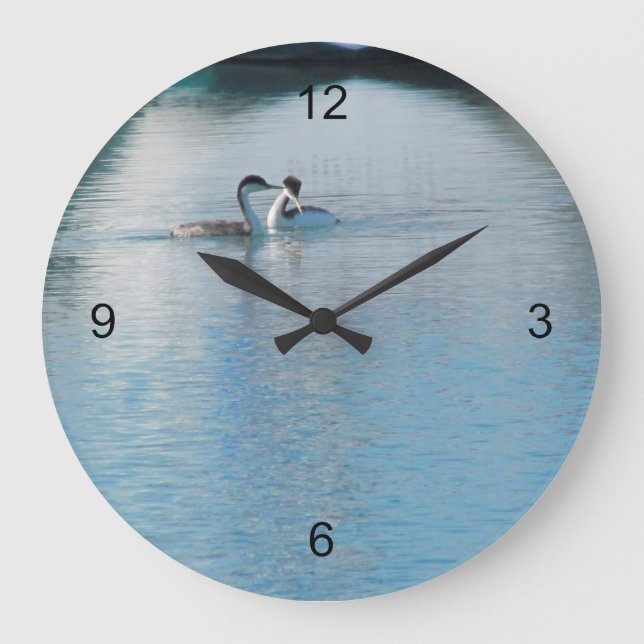 Clock - Western Grebe in Harbour (Front)