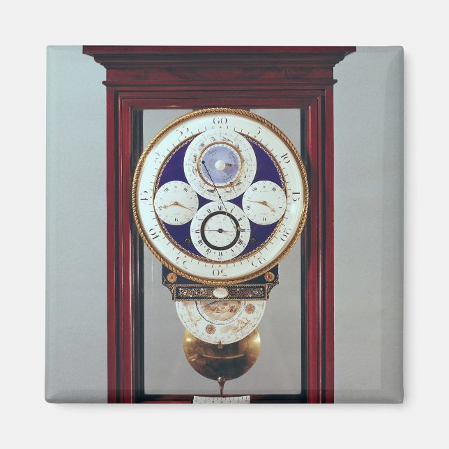 Clock with four dials and the signs of the magnet (Front)