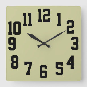 Clock with Large Numbers Easy Read