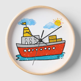 Clock with Ship