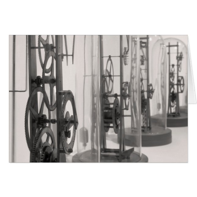 Clock Workings in black and white (Front Horizontal)