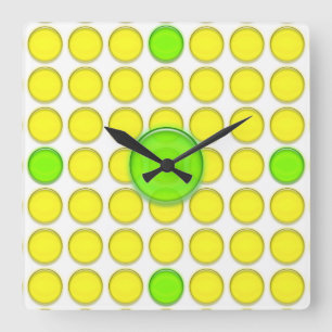 Clock - Yellow and Green dots