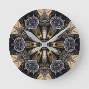 Clockface Kaleidoscope Round Clock