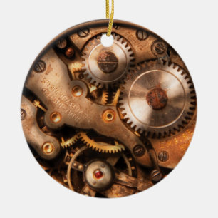 Clockmaker - Gears Ceramic Ornament