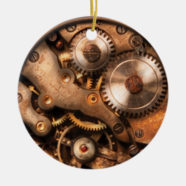 Clockmaker - Gears Ceramic Ornament (Front)