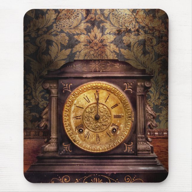Clockmaker - Wolf Clock Mouse Pad (Front)