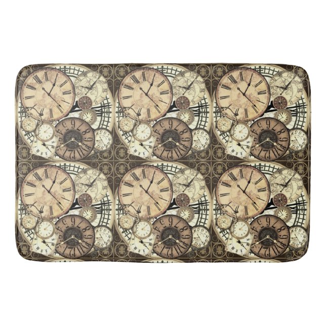 Clocks Bath Mat (Front)