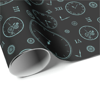 Clocks & Gears Wrapping Paper