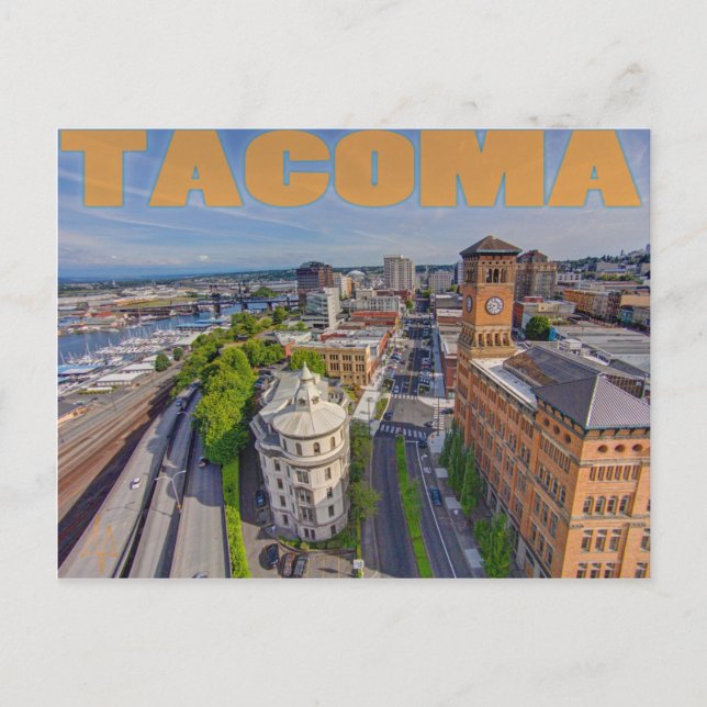 Clocktower and One Pacific postcard (Front)