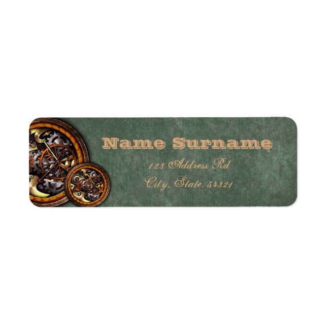 Clockwork and Leather, address labels (Front)