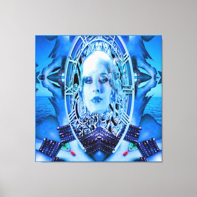 Clockwork Blue Canvas Print (Front)