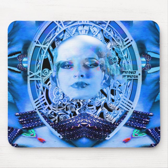 Clockwork Blue Mouse Pad (Front)