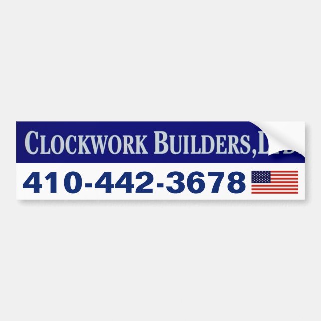 Clockwork Builders Bumper Sticker (Front)