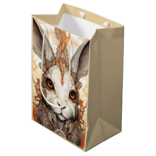Clockwork Carrot Solarpunk steampunk Rabbit Bunny Medium Gift Bag