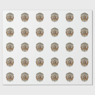 Clockwork Cat Cat Steampunk Vintage Vector Art Shi Wrapping Paper