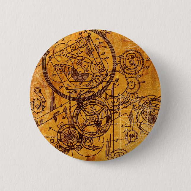 Clockwork Collage 2 Inch Round Button (Front)