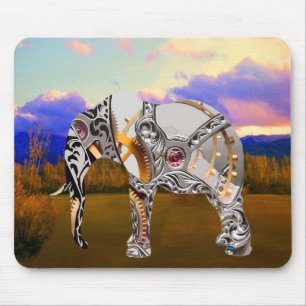 Clockwork Elephant Mouse Pad