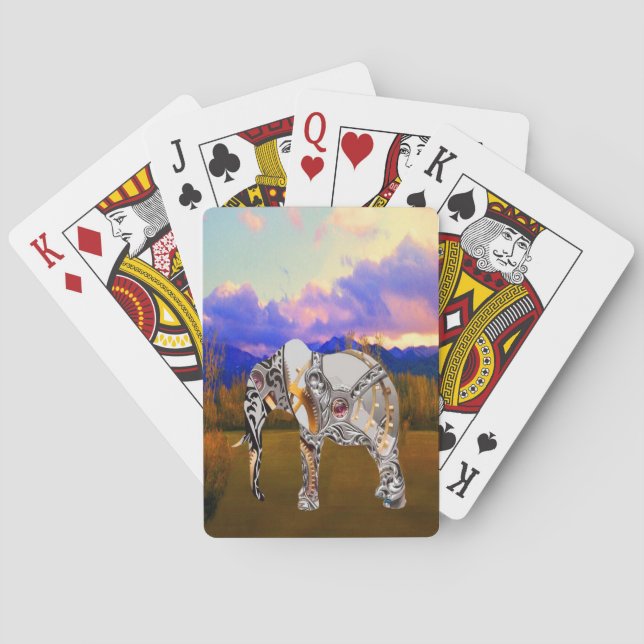 Clockwork Elephant Playing Cards (Back)