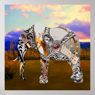 Clockwork Elephant Poster