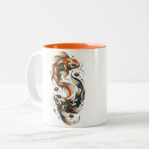 Clockwork Koi Two-Tone Coffee Mug
