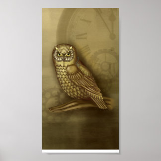 Clockwork Owl Print