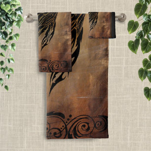 Clockwork Raven Bath Towel Set