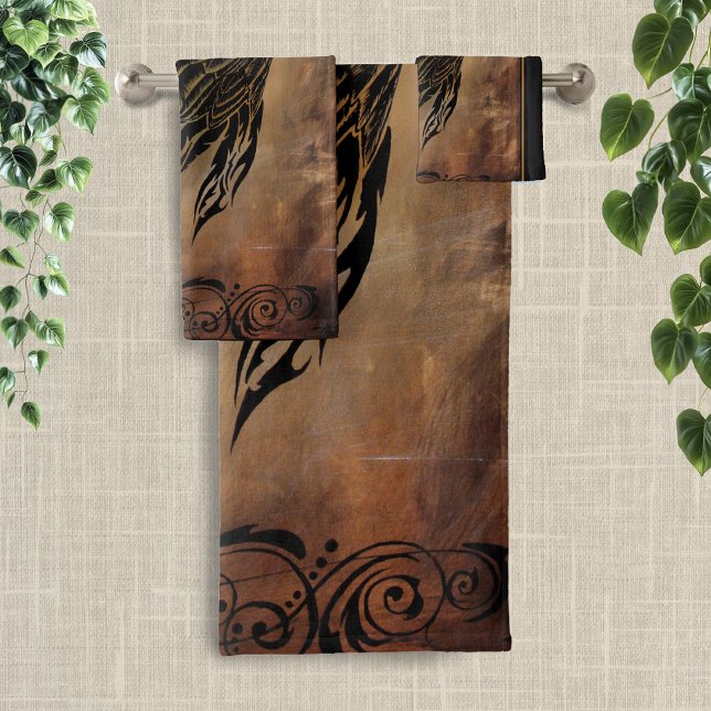 Clockwork Raven Bath Towel Set (Creator Uploaded)
