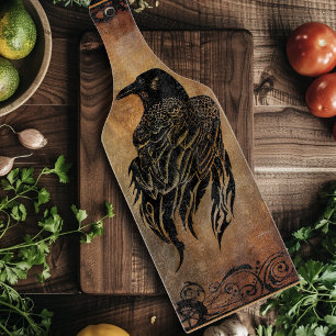 Clockwork Raven Cutting Board