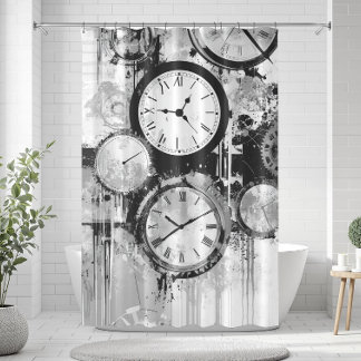 Clockwork Shower Curtain