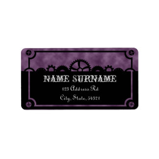 Clockwork Silhouette, étiquette de adresse mariage