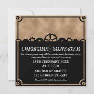 Clockwork Silhouette, invitation 5.25x5.25