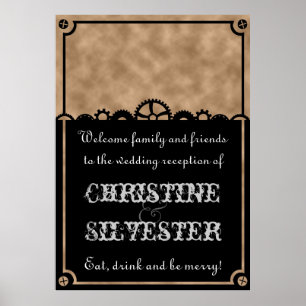 Clockwork Silhouette, reception welcome poster