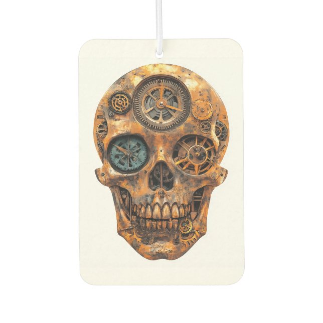Clockwork Skull Fusion Air Freshener (Front)