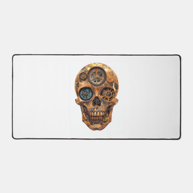 Clockwork Skull Fusion Desk Mat (Front)