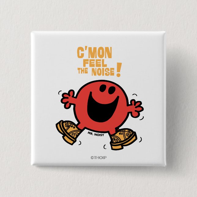 Clog Dancing Mr. Noisy 2 Inch Square Button (Front)