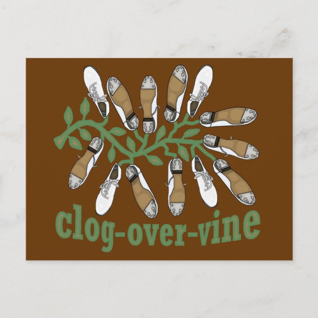 Clog Over Vine Dance Postcard (Front)
