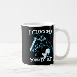 Clogged toilet funny alpha wolf meme stupid coffee mug