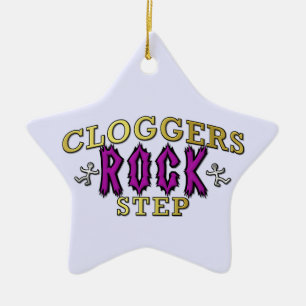 Cloggers Rock Step Clogging Dance Ceramic Ornament