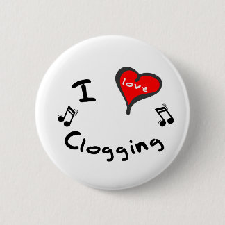 Clogging Gift- I Heart Clogging 2 Inch Round Button