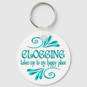 Clogging Happy Place Keychain