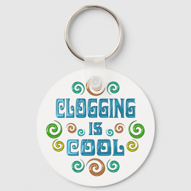 Clogging is Cool Keychain (Front)
