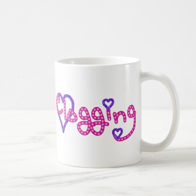 Clogging Love Stars Hearts Pink Coffee Mug (Right)