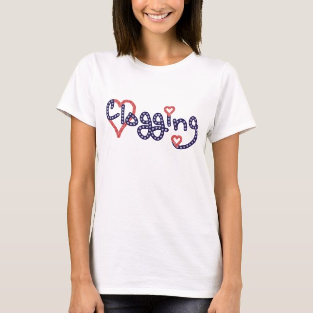 Clogging Love Stars Hearts T-Shirt (Front)