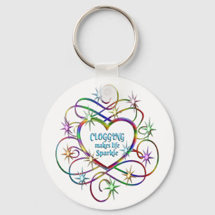 Clogging Makes Life Sparkle Keychain