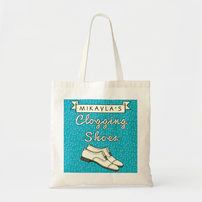 Clogging Shoes Personalized for Cloggers Dance 2 Tote Bag (Front)