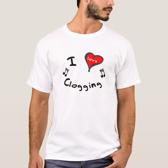 Clogging T-Shirts - I Heart Clogging (Front)