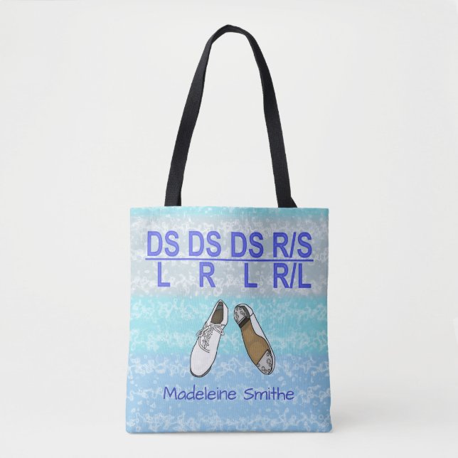 Clogging Triple Step Shoes Cloggers Custom Name Tote Bag (Front)