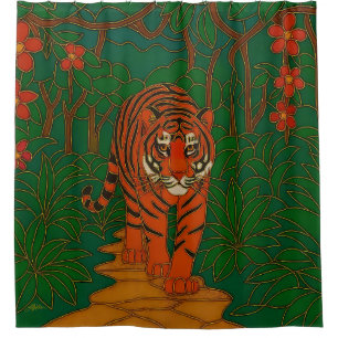 Cloisonne Art Tiger on the Jungle Path